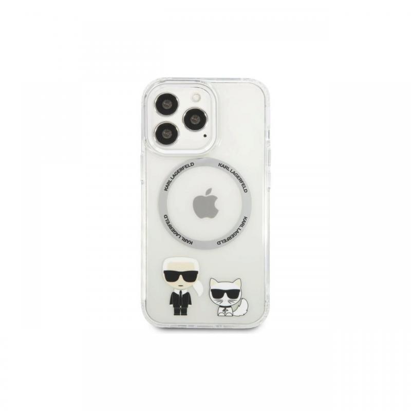 Husa Magsafe iPhone 13 Pro Karl Lagerfeld Karl & Choupette Transparent Husa Magsafe iPhone 13 Pro Karl Lagerfeld Karl & Choupette Transparent