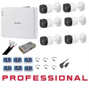Sistem supraveghere video 6 camere Dahua 2MP full HD ir20m IP67, DVR 8 canale Hikvision , accesorii Sistem supraveghere video 6 camere Dahua 2MP full HD ir20m IP67, DVR 8 canale Hikvision , accesorii