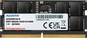 Memorie Notebook A-Data AD5S560016G-S 16GB DDR5 5600Mhz Memorie Notebook A-Data AD5S560016G-S 16GB DDR5 5600Mhz