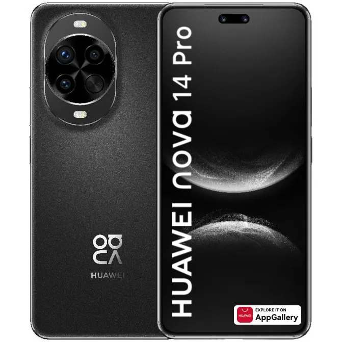 Telefon Mobil Huawei Nova 14 Pro 512GB Flash 12GB RAM Dual SIM Black Telefon Mobil Huawei Nova 14 Pro 512GB Flash 12GB RAM Dual SIM Black