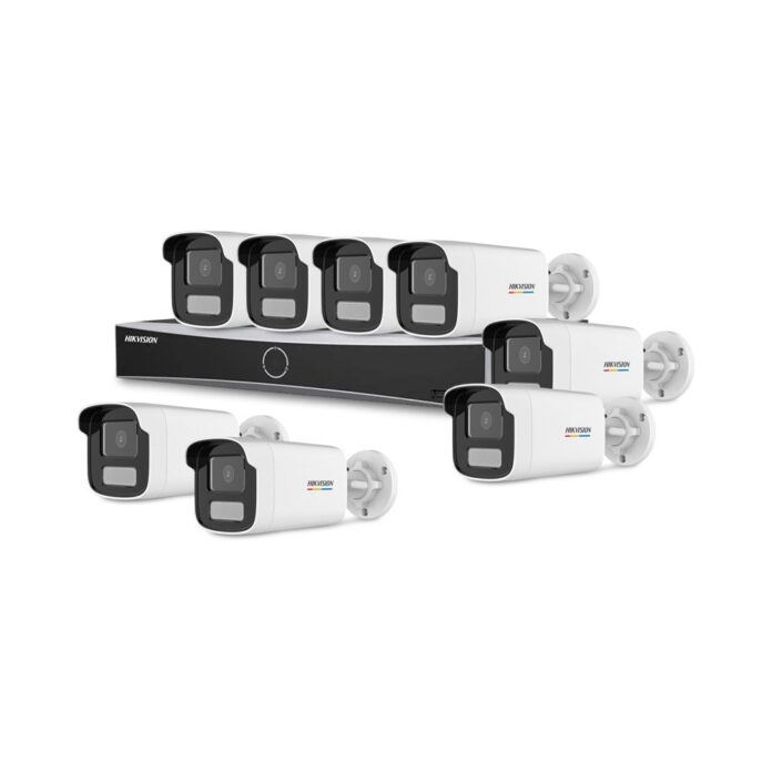 Sistem supraveghere IP exterior basic HikVision KIT-HIK-B8EXT2MP-CV50M-POE, 8 camere, 2 MP, 4 mm, lumina alba 50 m, PoE Sistem supraveghere IP exterior basic HikVision KIT-HIK-B8EXT2MP-CV50M-POE, 8 camere, 2 MP, 4 mm, lumina alba 50 m, PoE