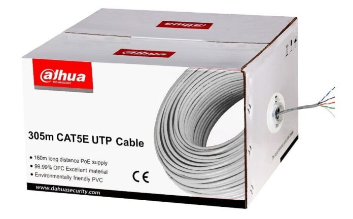 Cablu UTP Dahua PFM920I-5EUN 100% cupru 0.45 mm CAT5E, Rola 305m Cablu UTP Dahua PFM920I-5EUN 100% cupru 0.45 mm CAT5E, Rola 305m