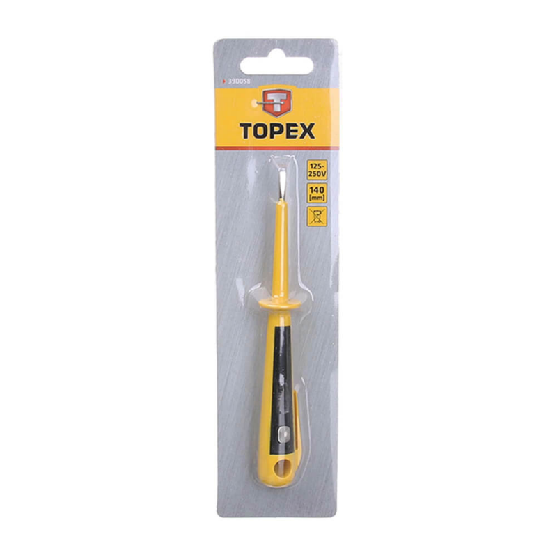 Tester Tensiune Topex, Voltaj 125-250 V, Lungime 140 mm, Tester Tensiune Tip Pix Tester Tensiune Topex, Voltaj 125-250 V, Lungime 140 mm, Tester Tensiune Tip Pix