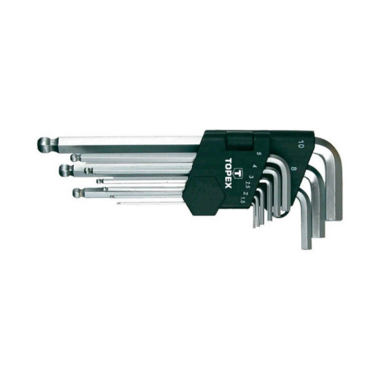 Set de 9 Chei Lungi Imbus Topex, Dimensiuni 1.5-10 mm