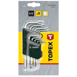 Set de 9 Chei Scurte Torx Topex, Dimensiuni T10- T50 mm Set de 9 Chei Scurte Torx Topex, Dimensiuni T10- T50 mm