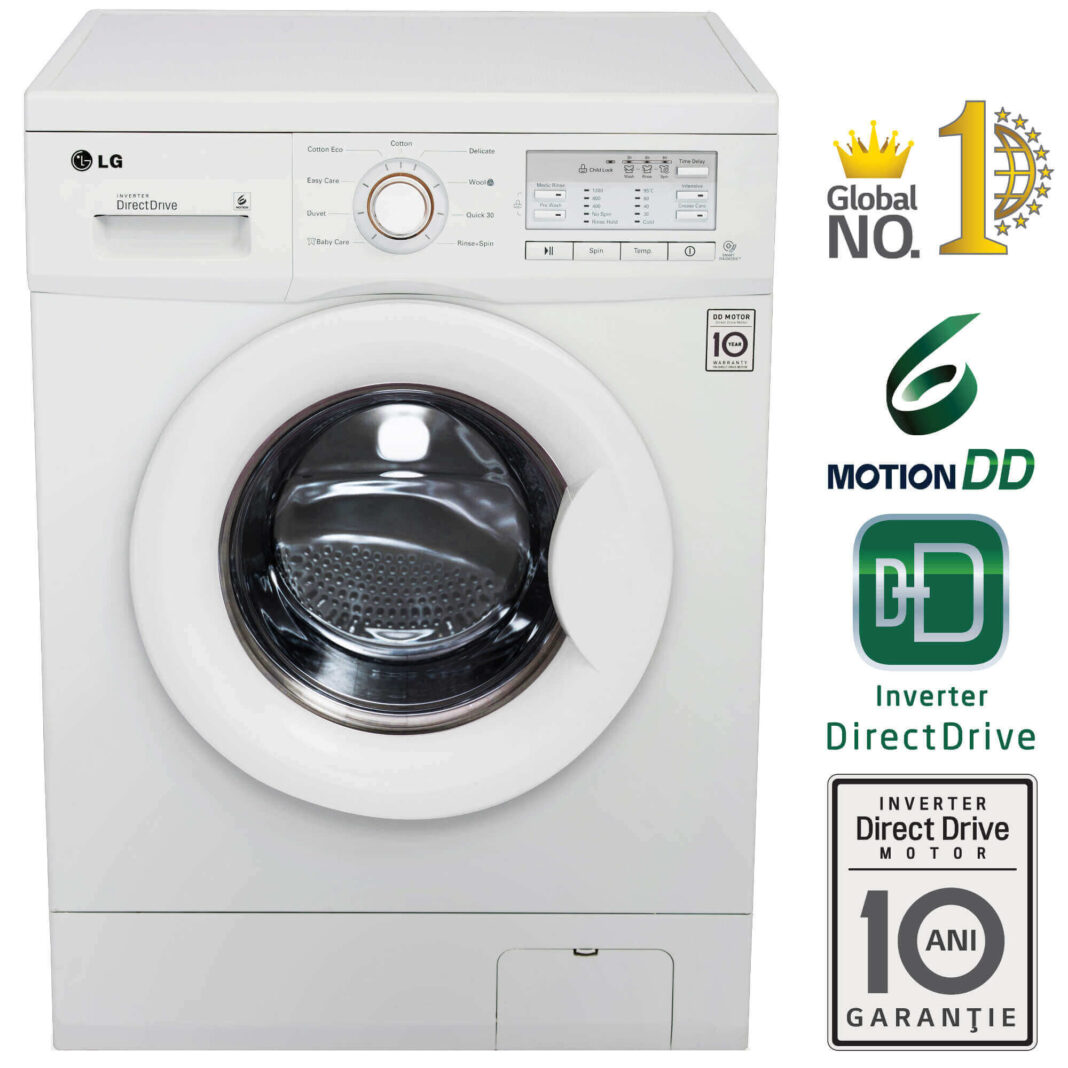 Masina de spalat rufe LG F10B9QDA, 1000 rpm, 7 kg, Clasa A+++, Alb