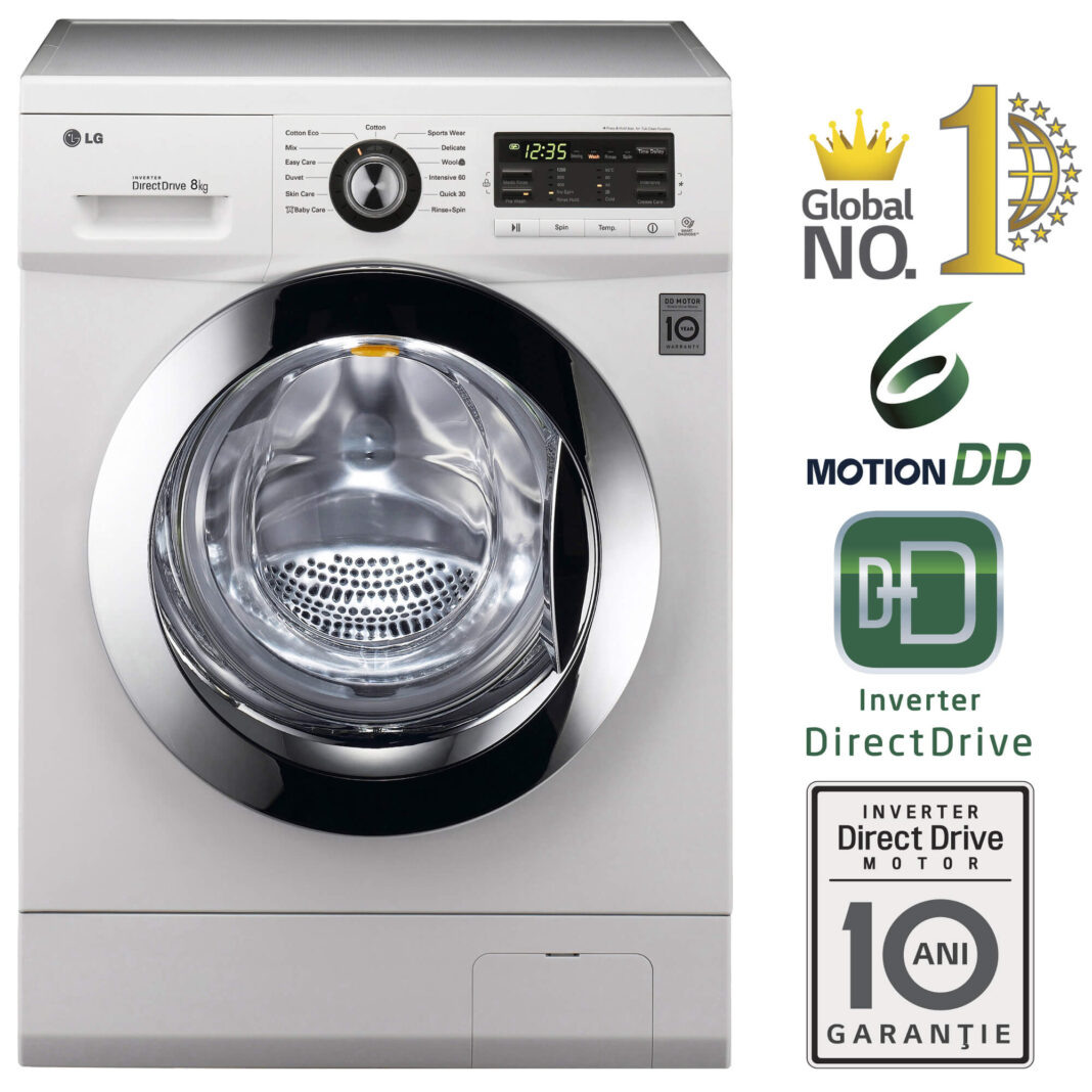 Masina de spalat rufe LG F1296TDA3, 8 kg, 1200 rpm, Clasa A+++, alb