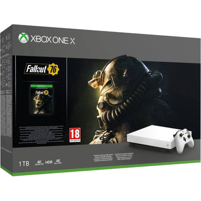 Consola Microsoft Xbox One X, 1TB, Alb + Fallout 76 Consola Microsoft Xbox One X, 1TB, Alb + Fallout 76