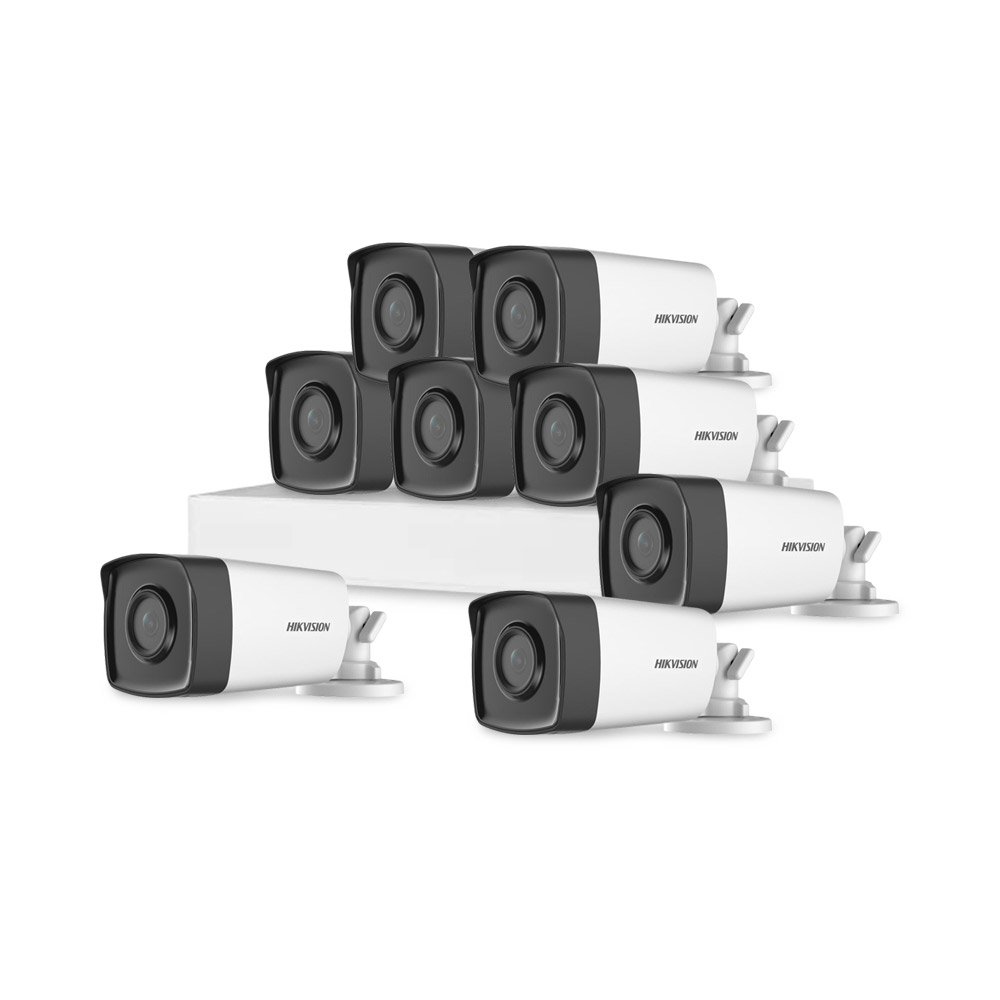 Sistem supraveghere exterior basic HikVision, 8 camere, 2 MP, 2.8 mm, IR 40 m Sistem supraveghere exterior basic HikVision, 8 camere, 2 MP, 2.8 mm, IR 40 m