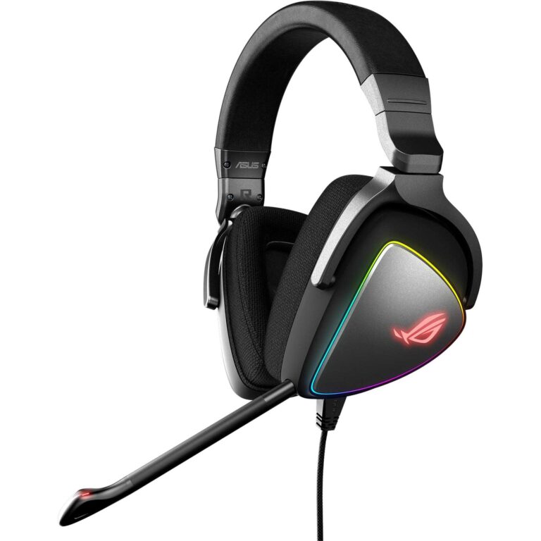 Casti gaming cu microfon Asus ROG Delta RGB, Alb