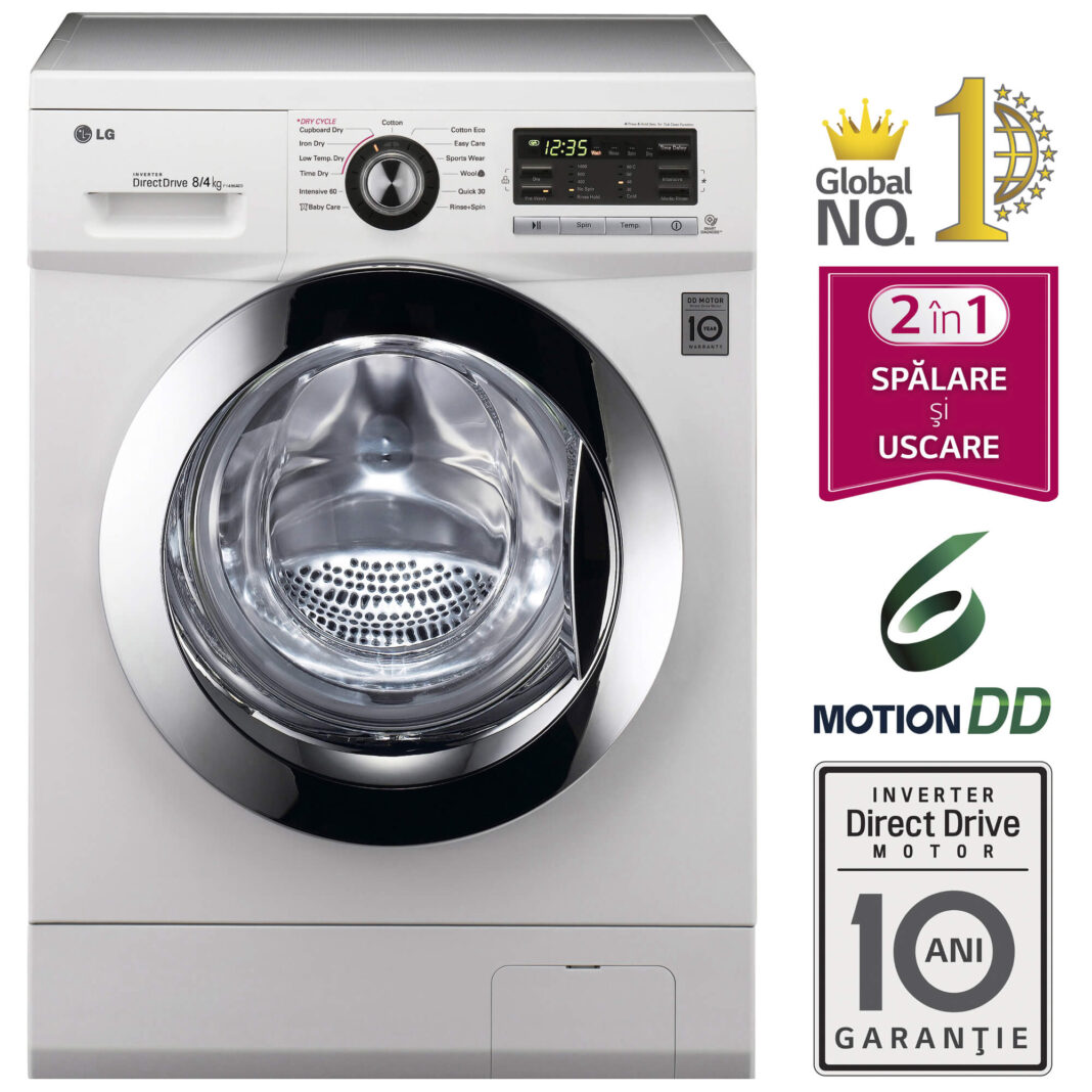 Masina de spalat rufe cu uscator LG F1496ADP3, Spalare 8 kg/Uscare 4 kg, 1400 RPM, Alb Masina de spalat rufe cu uscator LG F1496ADP3, Spalare 8 kg/Uscare 4 kg, 1400 RPM, Alb