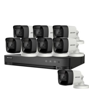 Sistem supraveghere exterior basic HikVision, 8 camere, 5 MP, IR 30 m, 2.8 mm Sistem supraveghere exterior basic HikVision, 8 camere, 5 MP, IR 30 m, 2.8 mm