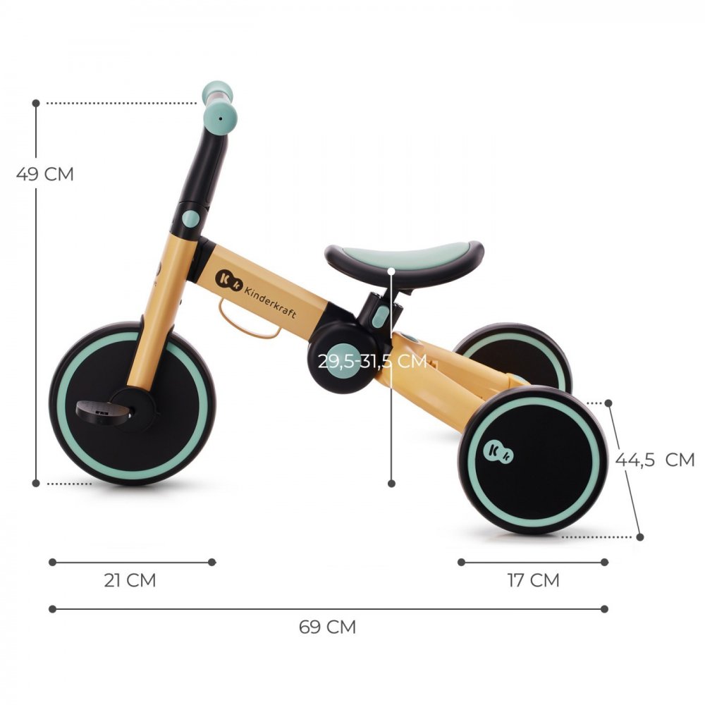 Tricicleta pentru copii Kinderkraft 4trike Sunflower Blue transformabila, cu cadru de aluminiu, pliabila, roti din spuma Eva, 3 functii, greutate redusa doar 3,5 kg, de la 12 luni Tricicleta pentru copii Kinderkraft 4trike Sunflower Blue transformabila, cu cadru de aluminiu, pliabila, roti din spuma Eva, 3 functii, greutate redusa doar 3,5 kg, de la 12 luni