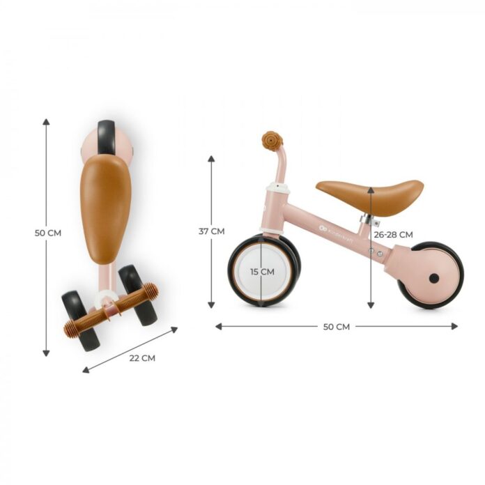 Tricicleta copii de echilibru Kinderkraft Cutie fuzzy peach, varsta 1-3 ani, roti din spuma EVA, posibilitatea de reglare a inaltimii scaunului (26-28 cm), sarcina maxima 15 kg Tricicleta copii de echilibru Kinderkraft Cutie fuzzy peach, varsta 1-3 ani, roti din spuma EVA, posibilitatea de reglare a inaltimii scaunului (26-28 cm), sarcina maxima 15 kg
