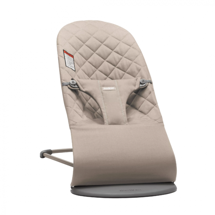 Balansoar BabyBjorn Bliss Sand Grey din tesatura matlasata cu aspect Clasic Balansoar BabyBjorn Bliss Sand Grey din tesatura matlasata cu aspect Clasic