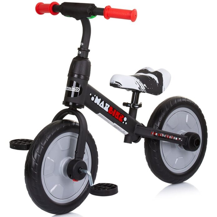 Bicicleta copii 2 in 1 Chipolino Max Bike pink 10 inch, de la 3 ani si greutatea de pana la 25 kg, sezut confortabil, reglabil pe inaltime, pedale si roti ajutatoare detasabile, scaun reglabil de la 32-40 cm