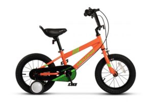 Bicicleta pentru copii Velors V1403B PortocaliuVerde 14 inch, cu roti ajutatoare, cadru din otel, varsta 3-5 ani Bicicleta pentru copii Velors V1403B PortocaliuVerde 14 inch, cu roti ajutatoare, cadru din otel, varsta 3-5 ani