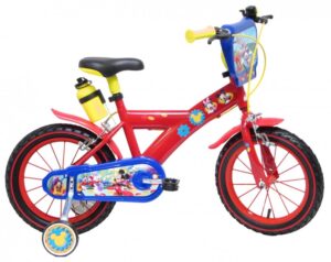 Bicicleta pentru copii Denver Mickey Mouse 16 inch, frana de mana pe ambele roti, scaun si ghidon ajustabile, roti ajutatoare detasabile Bicicleta pentru copii Denver Mickey Mouse 16 inch, frana de mana pe ambele roti, scaun si ghidon ajustabile, roti ajutatoare detasabile