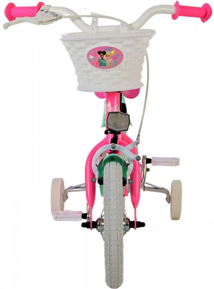 Bicicleta pentru copii EL Barbie 12 inch, frana de mana pe roata fata, scaun si ghidon reglabil, spite metalice, roti gonflabile, stopuri reflectorizante Bicicleta pentru copii EL Barbie 12 inch, frana de mana pe roata fata, scaun si ghidon reglabil, spite metalice, roti gonflabile, stopuri reflectorizante