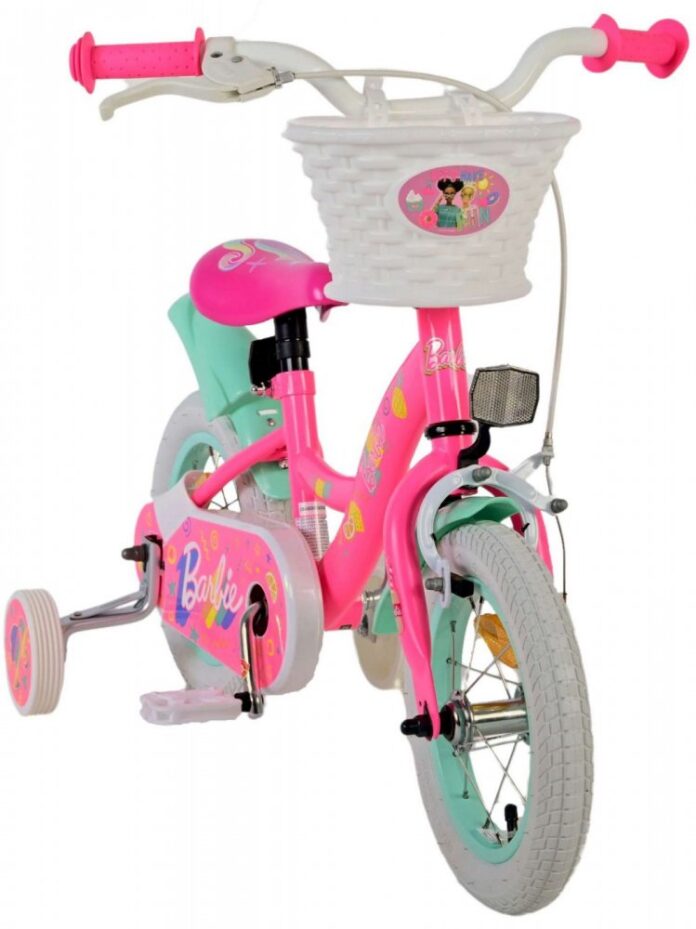 Bicicleta pentru copii EL Barbie 12 inch, frana de mana pe roata fata, scaun si ghidon reglabil, spite metalice, roti gonflabile, stopuri reflectorizante Bicicleta pentru copii EL Barbie 12 inch, frana de mana pe roata fata, scaun si ghidon reglabil, spite metalice, roti gonflabile, stopuri reflectorizante