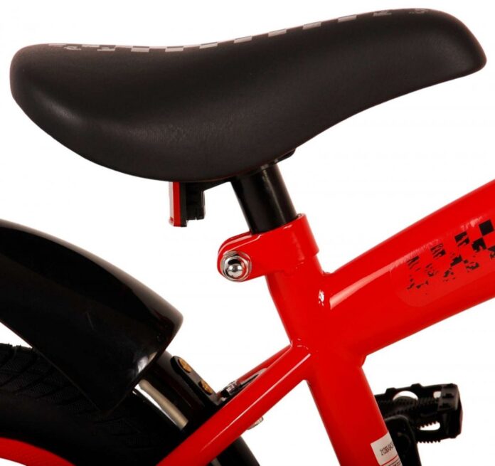 Bicicleta pentru copii EL Disney Cars 12 inch CB, frana de mana pe roata fata, scaun si ghidon reglabil, spite metalice, roti gonflabile, stopuri reflectorizante