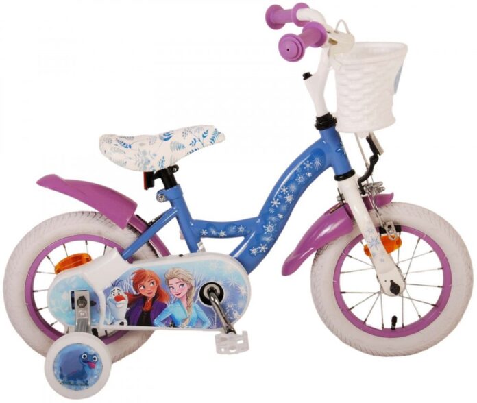 Bicicleta pentru copii EL Disney Frozen 12 inch CB, frana de mana pe roata fata, scaun si ghidon reglabil, spite metalice, roti gonflabile, stopuri reflectorizante Bicicleta pentru copii EL Disney Frozen 12 inch CB, frana de mana pe roata fata, scaun si ghidon reglabil, spite metalice, roti gonflabile, stopuri reflectorizante