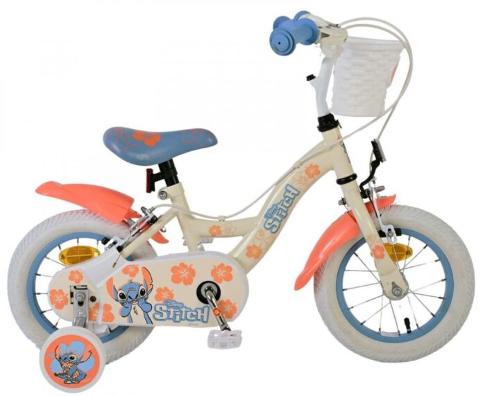 Bicicleta pentru copii EL Disney Stitch 12 inch, frana de mana pe ambele roti, scaun si ghidon reglabil, spite metalice, roti gonflabile, stopuri reflectorizante Bicicleta pentru copii EL Disney Stitch 12 inch, frana de mana pe ambele roti, scaun si ghidon reglabil, spite metalice, roti gonflabile, stopuri reflectorizante