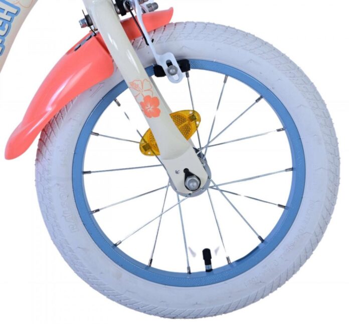 Bicicleta pentru copii EL Disney Stitch 14 inch, frana de mana pe ambele roti, scaun si ghidon reglabil, spite metalice, roti gonflabile, stopuri reflectorizante