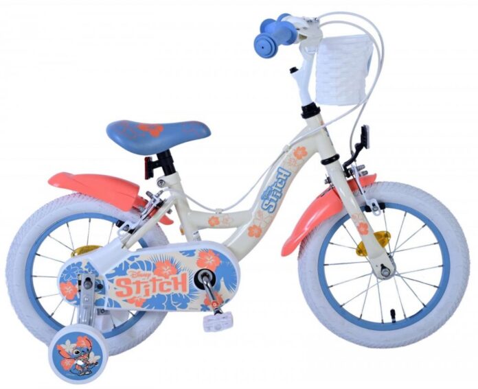 Bicicleta pentru copii EL Disney Stitch 14 inch, frana de mana pe ambele roti, scaun si ghidon reglabil, spite metalice, roti gonflabile, stopuri reflectorizante Bicicleta pentru copii EL Disney Stitch 14 inch, frana de mana pe ambele roti, scaun si ghidon reglabil, spite metalice, roti gonflabile, stopuri reflectorizante
