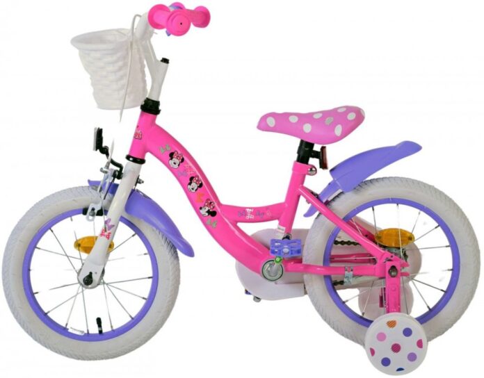 Bicicleta pentru copii EL Minnie Mouse 14 inch Cutest Ever ND, frana de mana pe roata din fata, scaun si ghidon reglabil, spite metalice, roti gonflabile, stopuri reflectorizante Bicicleta pentru copii EL Minnie Mouse 14 inch Cutest Ever ND, frana de mana pe roata din fata, scaun si ghidon reglabil, spite metalice, roti gonflabile, stopuri reflectorizante