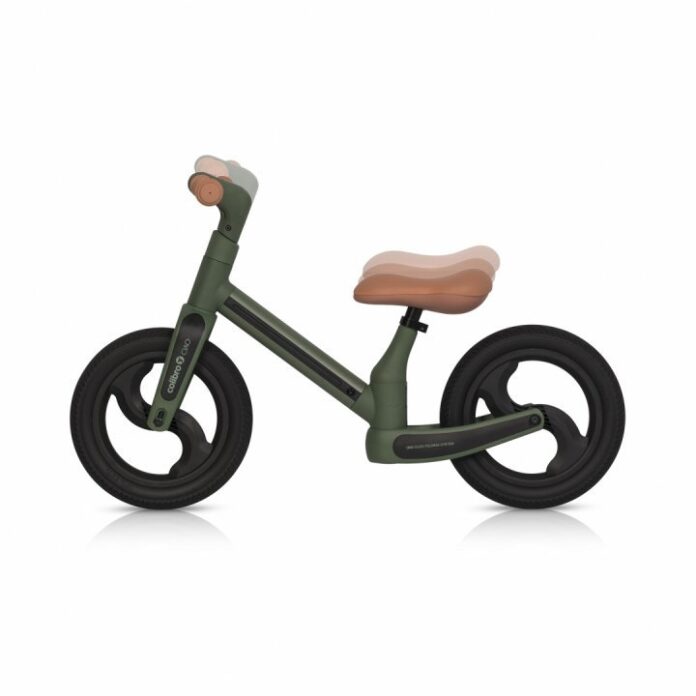 Bicicleta de echilibru pentru copii, fara pedale, pliabila, cu scaunelul si ghidonul reglabile pe inaltime, cu roti din cauciuc de 12 inch, Colibro Ciao Forest Green Bicicleta de echilibru pentru copii, fara pedale, pliabila, cu scaunelul si ghidonul reglabile pe inaltime, cu roti din cauciuc de 12 inch, Colibro Ciao Forest Green