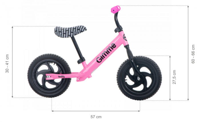 Bicicleta copii fara pedale Teddy Pink 11 inch, roti din spuma EVA, varsta 3-6 ani, inaltimea de 85-110 cm, cadru usor din otel, inaltime sezut reglabila 30-41 cm, ghidon reglabil Bicicleta copii fara pedale Teddy Pink 11 inch, roti din spuma EVA, varsta 3-6 ani, inaltimea de 85-110 cm, cadru usor din otel, inaltime sezut reglabila 30-41 cm, ghidon reglabil