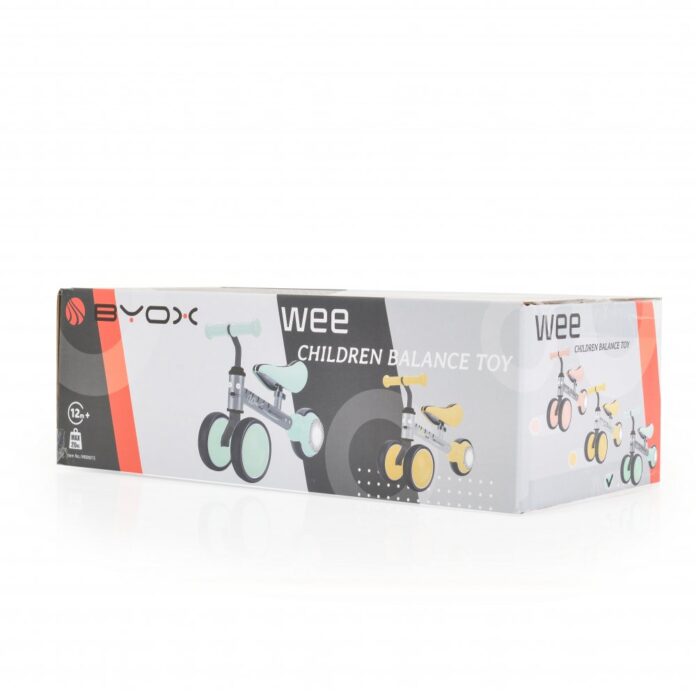 Tricicleta copii fara pedale Byox Mini Wee Green, scaun moale reglabil pe inaltime, roti cu lumini, raza de rotatie limitata, roti late din spuma Eva, de la 12 luni pana la 20 kg Tricicleta copii fara pedale Byox Mini Wee Green, scaun moale reglabil pe inaltime, roti cu lumini, raza de rotatie limitata, roti late din spuma Eva, de la 12 luni pana la 20 kg