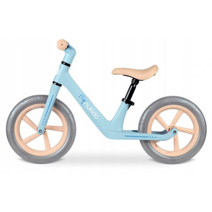 Bicicleta fara pedale pentru copii Nukido Light Flee Verde 87x39x54 cm,de la 2ani, roti EVA,sezut moale cu inaltime reglabila intre 35-41 cm,cadru rezistent,manere cauciucate ergonomice cu opritori