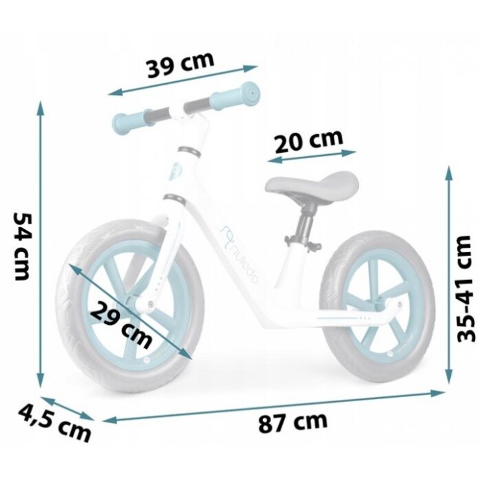 Bicicleta fara pedale pentru copii 87x39x54 cm, roti EVA, Light Flee Nukido Roz-Alb Bicicleta fara pedale pentru copii 87x39x54 cm, roti EVA, Light Flee Nukido Roz-Alb