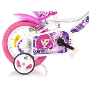 Bicicleta pentru copii Dino Bikes Fairy Roz 12 inch Bicicleta pentru copii Dino Bikes Fairy Roz 12 inch