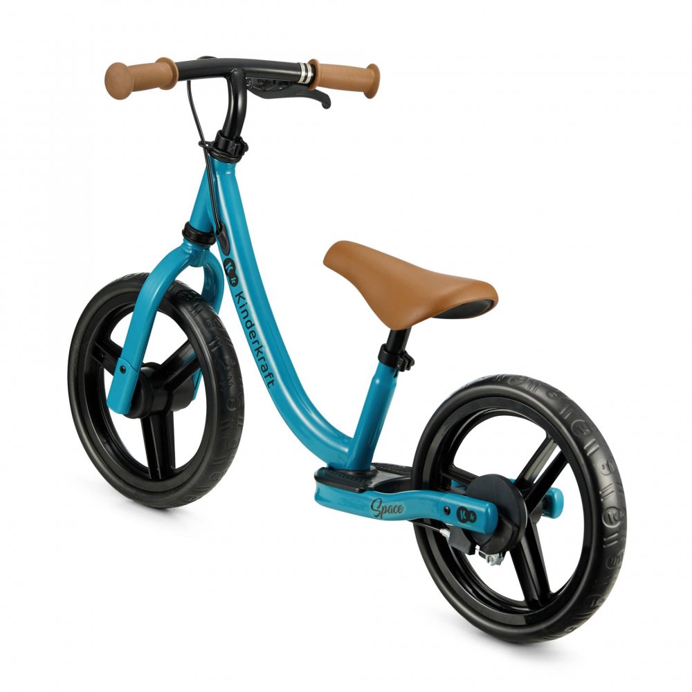 Bicicleta pentru copii Kinderkraft Space Dark Pink fara pedale, cu suport picioare, frana de mana, greutate admisa 35 kg Bicicleta pentru copii Kinderkraft Space Dark Pink fara pedale, cu suport picioare, frana de mana, greutate admisa 35 kg