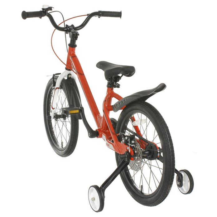 Bicicleta pentru copii Royal Baby 16 inch Mars M1601C RosuAlb 4-6 ani, cadru din aluminiu, roti ajutatoare, frana spate mecanica pe disc frana fata C-brake
