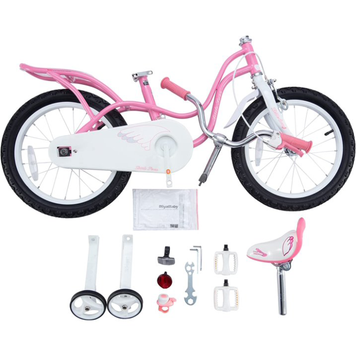 Bicicleta pentru copii Royal Baby Little Swan Roz 12 inch, roti ajutatoare, cosulet, sonerie, varsta 2-4 ani Bicicleta pentru copii Royal Baby Little Swan Roz 12 inch, roti ajutatoare, cosulet, sonerie, varsta 2-4 ani