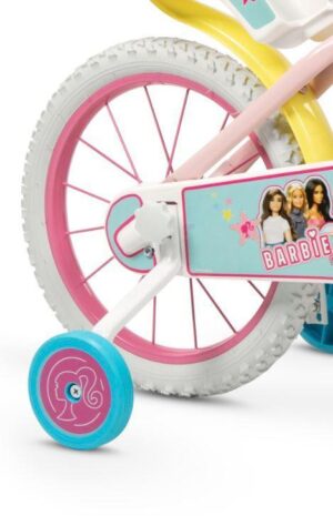 Bicicleta pentru copii Toimsa Barbie 16 inch cu roti ajutatoare, cos frontal si scaun pentru papusi Bicicleta pentru copii Toimsa Barbie 16 inch cu roti ajutatoare, cos frontal si scaun pentru papusi