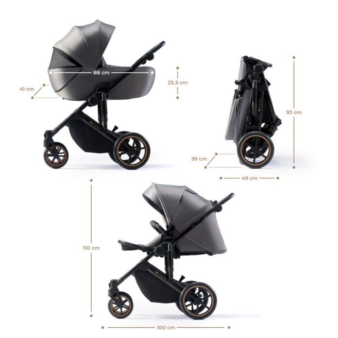 Carucior 2 in 1 Kinderkraft Prime 2 Shadow Grey Carucior 2 in 1 Kinderkraft Prime 2 Shadow Grey