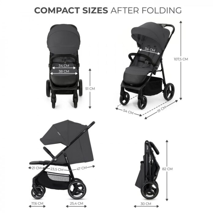 Carucior sport Kinderkraft Trig 3 granite grey