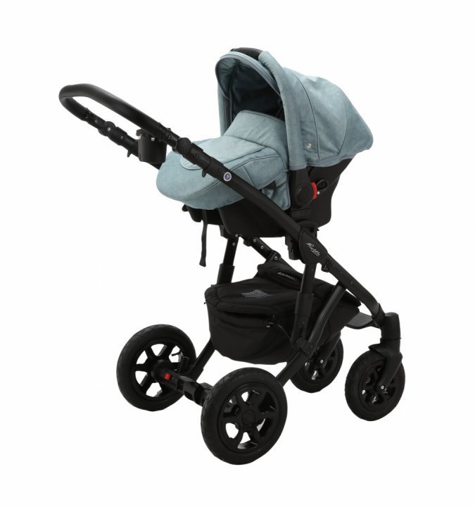 Carucior 3 in 1 Adamex Barletta FL4 Flowers Collection aquamarine cu scaun auto iSize, landou cu suport de cap reglabil pe inaltime, parte sport reglabila pana la orizontala, suspensii Carucior 3 in 1 Adamex Barletta FL4 Flowers Collection aquamarine cu scaun auto iSize, landou cu suport de cap reglabil pe inaltime, parte sport reglabila pana la orizontala, suspensii