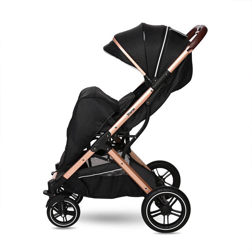 Carucior pentru nou-nascut Storm pana la 22 kg cadru aluminiu Luxe Black Carucior pentru nou-nascut Storm pana la 22 kg cadru aluminiu Luxe Black