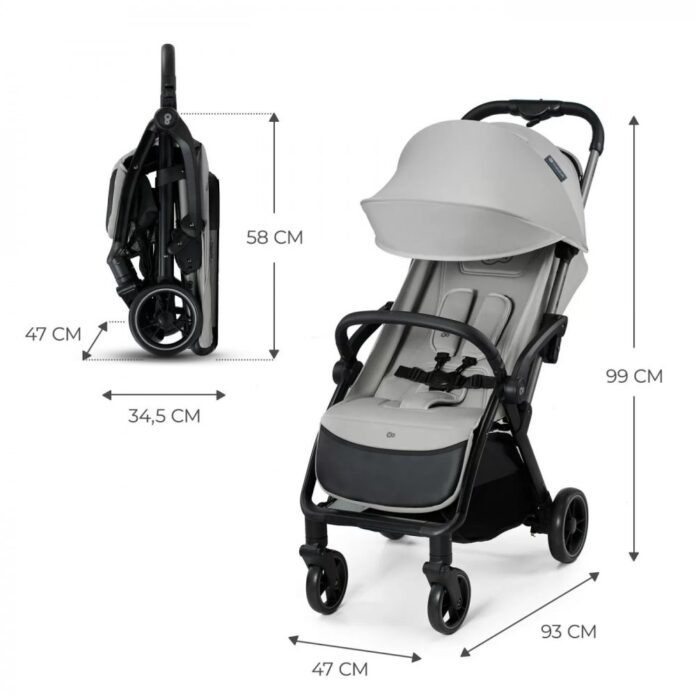 Carucior sport Kinderkraft Apino 0-22 kg dove grey Carucior sport Kinderkraft Apino 0-22 kg dove grey