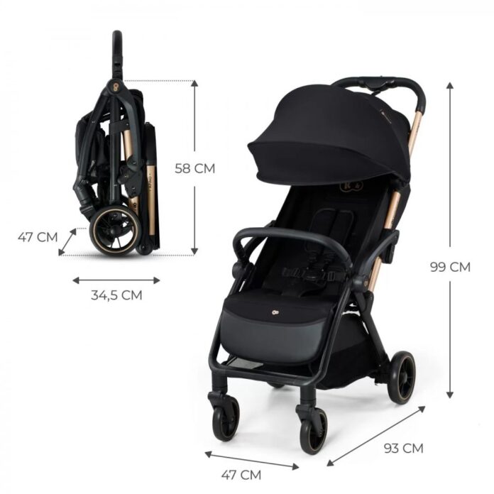 Carucior sport Kinderkraft Apino 0-22 kg raven black Carucior sport Kinderkraft Apino 0-22 kg raven black