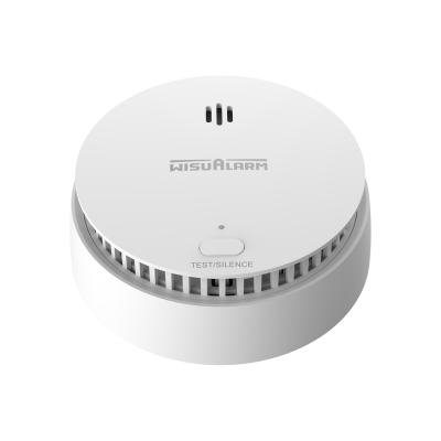 Detector de fum wireless WisuAlarm Dahua HY-SA30A-R8, alarma 85dB, indicator LED, sistem MESH, baterie 3V CR123A, HY-SA30A-R8