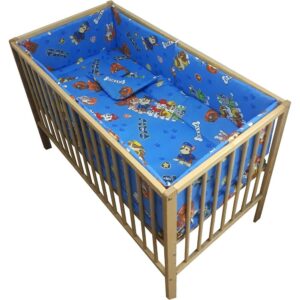 Lenjerie patut 5 piese Catelusii salvatori albastru Lenjerie patut 5 piese Catelusii salvatori albastru
