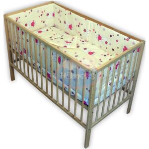 Lenjerie patut Kitty Floricele 5 piese crem Lenjerie patut Kitty Floricele 5 piese crem