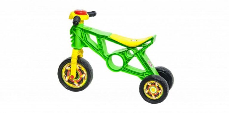 Tricicleta pentru copii Novokids EVO Balance Bike Turquoise fara pedale, 3 roti, claxon, greutate admisa 30 Kg